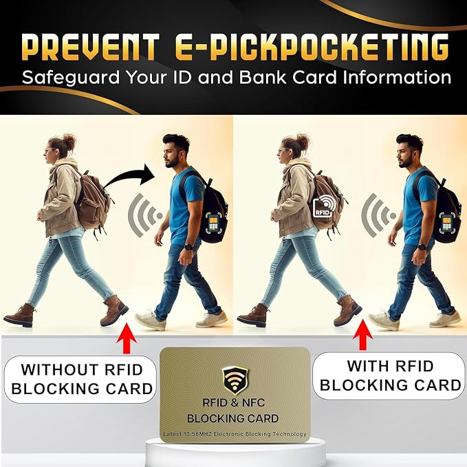 SaiTech IT RFID Blocking Card, 5 Pack One Card Protects Entire Wallet Purse - Image 3
