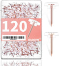120 PCS Flat Rose Gold Push Pins by OIAOIW