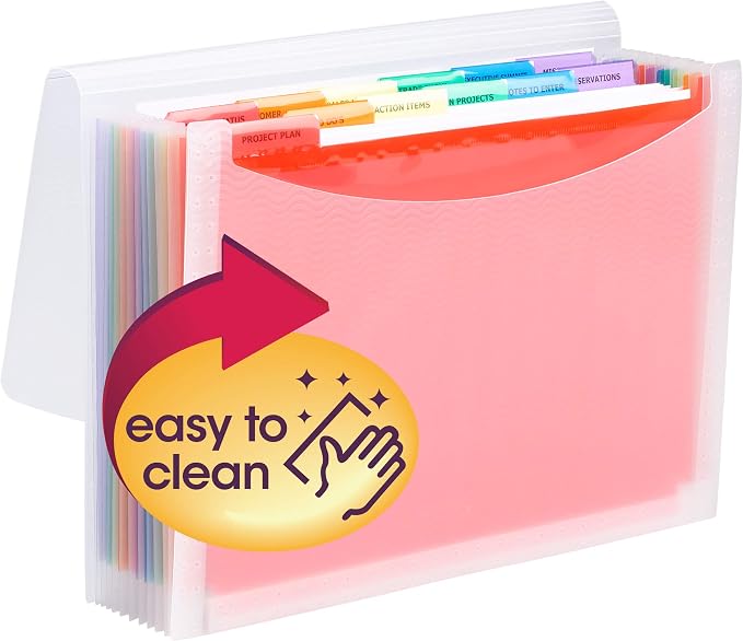 Smead Desktop Poly Expanding File Folder Organizer, Accordion File, Paper - Image 4
