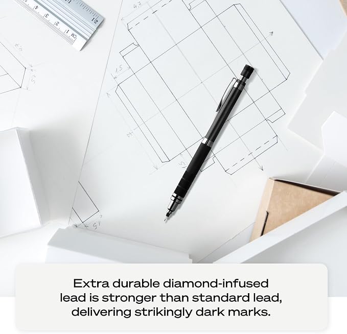 uniball Kuru Toga Elite Mechanical Pencil Starter Kit, HB #2, Gun Metal Barrel - Image 5