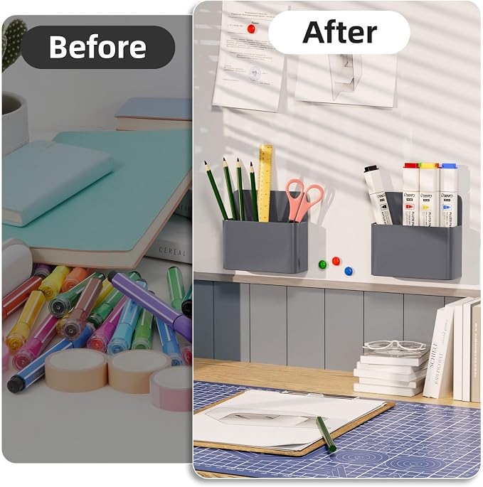 Magnetic Dry Erase Marker Holder, Magnetic Pen Holder Whiteboard Pen Holder Dry - Image 4