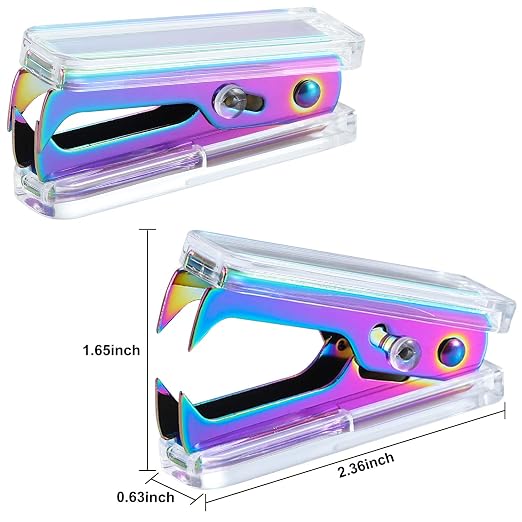 Colorful Acrylic Stapler Set | Durable Spring, 1000 Staples, Office & School - Image 4