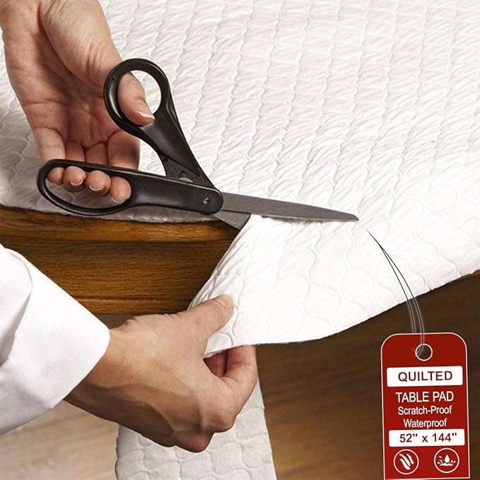 LAMINET - Deluxe Cushioned Heavy-Duty Quilted Table Pad Protector by LAMINET