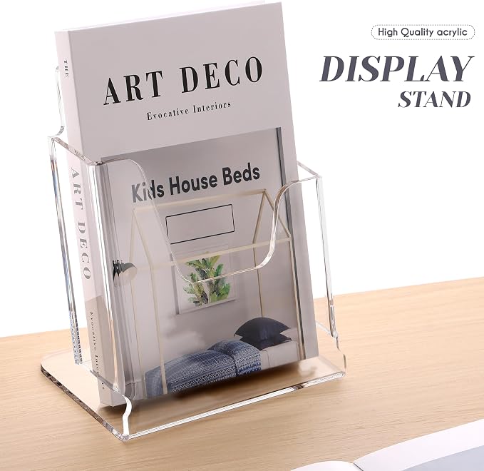 HeZone Acrylic Brochure Holder 6X8 Inches Clear Acrylic Flyer Holder Brochure - Image 5