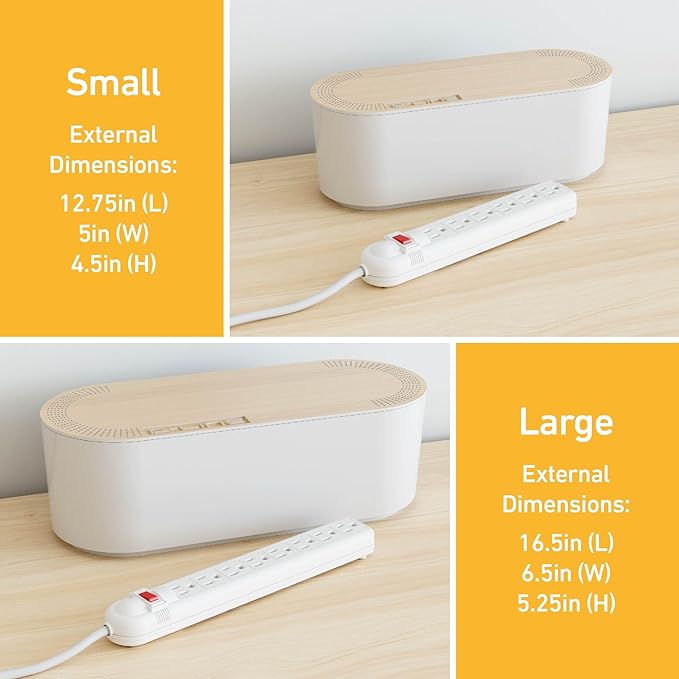 D-Line Cable Management Box, Power Strip Holder, Floor Outlet Hiders, Desk Cord - Image 4