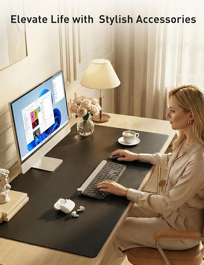 Aothia Faux Leather Desk Mat - Image 8
