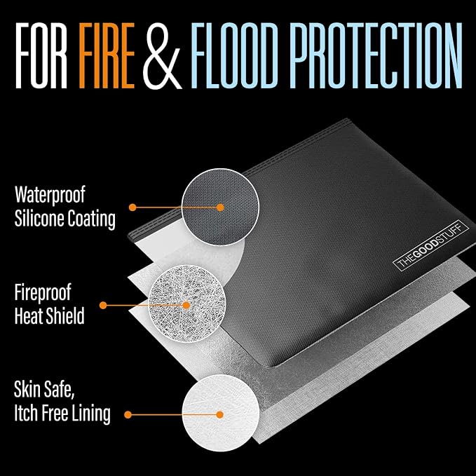 Fireproof Money Bag for Cash – Waterproof Document Holder - Image 4