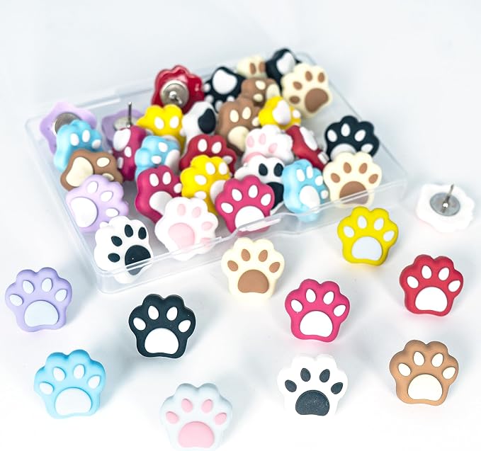 30Pcs Push Pins for Bulletin Board, Cute Push pins, Decorative Thumb Tacks by Tandarui