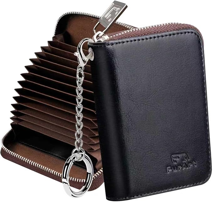 FurArt Zipper Wallet Women, RFID Blocking Credit Card Wallet, Business Card by FurArt