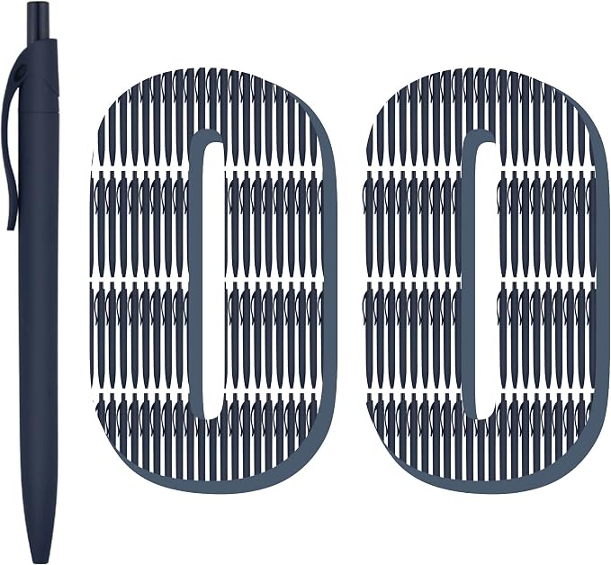 Deegtran 100 Pack No Bleed Blue Barrel Click Pens, Wholesale Retractable by DEEGTRANPENS