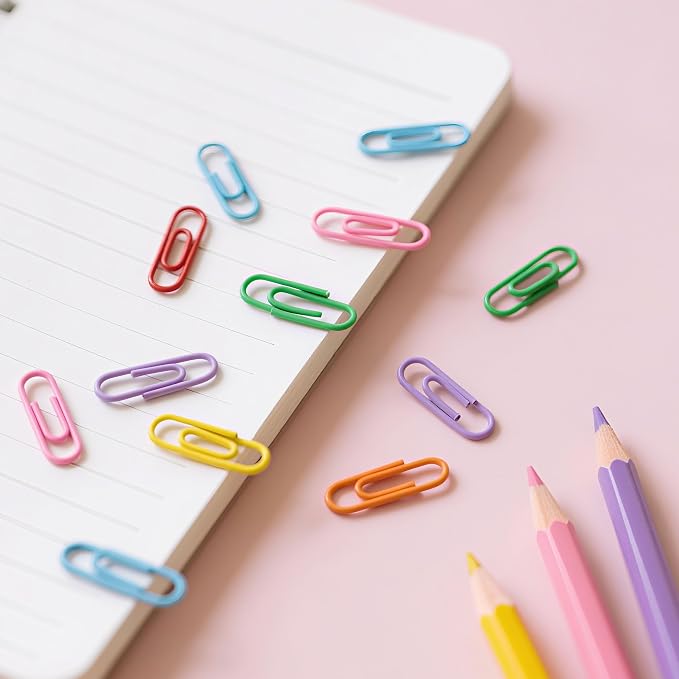 Paper Clips, Daily DIY, 1-2/7" Colored Heavy Duty Ideal - Image 3