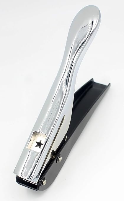 Hand-held 1/4 inch 6mm Star Shape Metal Silver Heavy Duty Single Hole Punch - Image 2