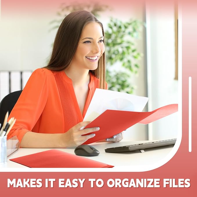 Henoyso 18 Pack Red Plastic Folders - Image 5