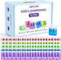 60 Pack Bulk Pencil Sharpeners for Classroom, Double Hole Small Manual Sharpener by JEFURE