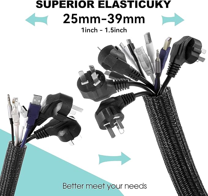 AGPTEK Cable Sleeve, 10ft - Image 2