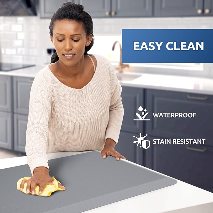 KitchenClouds Kitchen Mat Cushioned Anti Fatigue Kitchen Rug 17.3"x60" Water - Image 3