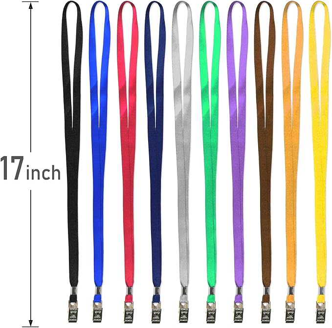 Bird Fiy Black Lanyards 100 Pack 34" Premium Lanyard Bulldog Clips Bulk Nylon - Image 2