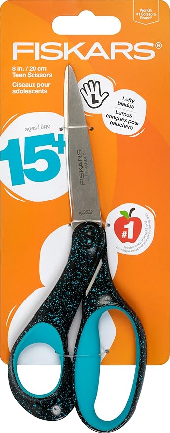 Fiskars 8" Left-Handed Softgrip Teen Scissors by Unknown