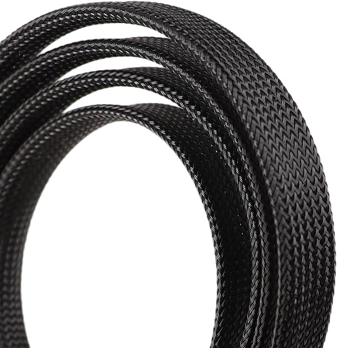 25ft PET Expandable Braided Cable Sleeve 1.2 inch Pet Braided Cable Sleeve - Image 2