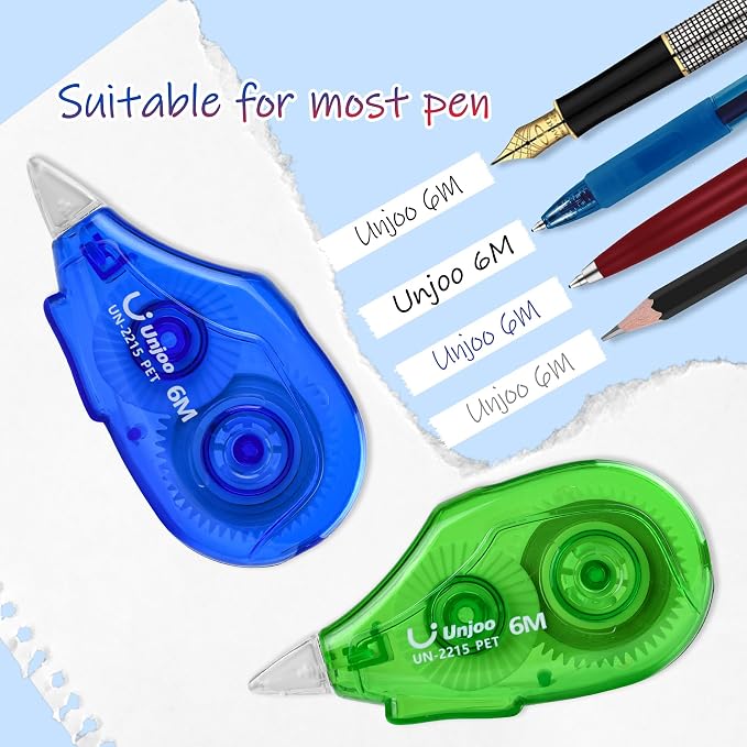 Unjoo White Correction Tape, For school, Office | Easy To Use Applicator - Image 5