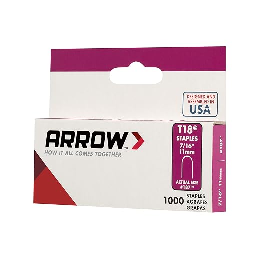 Arrow Fastener 187 Genuine T18 Staples, 7/16 Inch Leg Length, 3/16-Inch Crown - Image 2