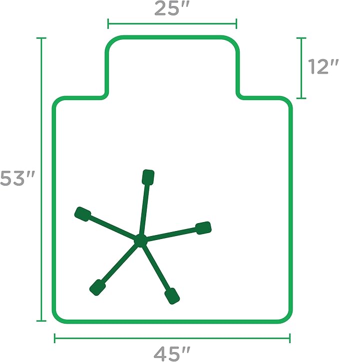 Dimex Office Chair Mat for Low‑Pile Carpet – 45" x 53" Clear Desk Floor - Image 4