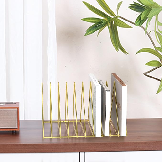 Urban Deco Triangle Desk Organizers Metal Wire Magazine Holder 10 Sections - Image 2