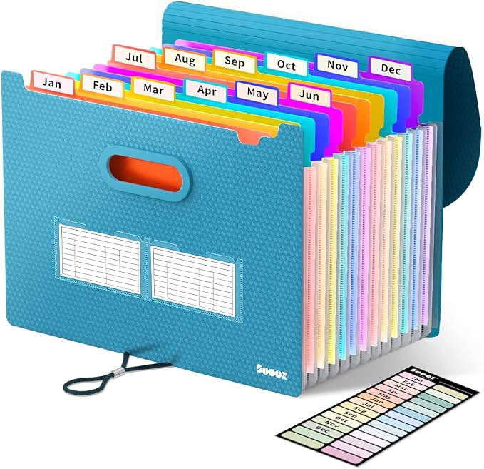 Sooez Upgraded Accordion File Organizer, Expanding File Folder by Sooez