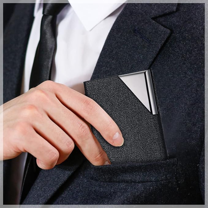 Yexiya 20 Pieces PU Leather Business Card Holder - Image 4