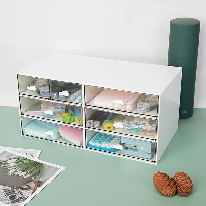 Desk Organizer with 3 Drawers, Desktop Organization - Image 2