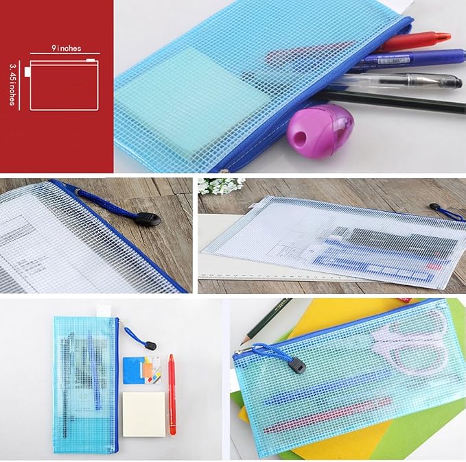 Small Zipper Envelope Document Storage Pouch Bag Invoice Holder Organizer - Image 2