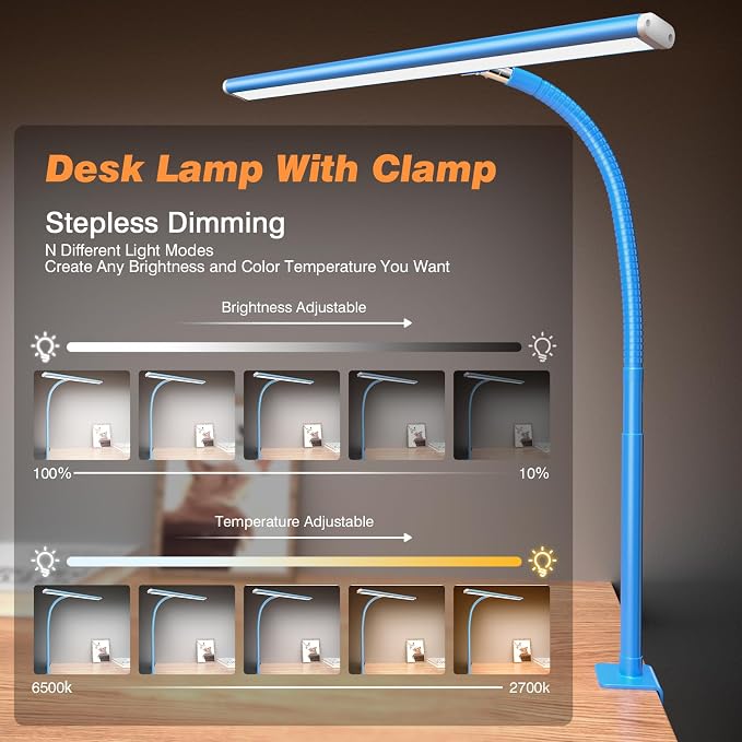 Airlonv LED Desk Lamp for Office Home, Eye-Caring Desk Light - Image 2