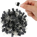 120 Pack Mini Binder Clips, Small Paper Clips 15mm 5/8 Inch. Micro Size Office by OWLKELA
