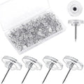 300Pcs Clear Push Pins，Flat Thumb Tacks by acDesign
