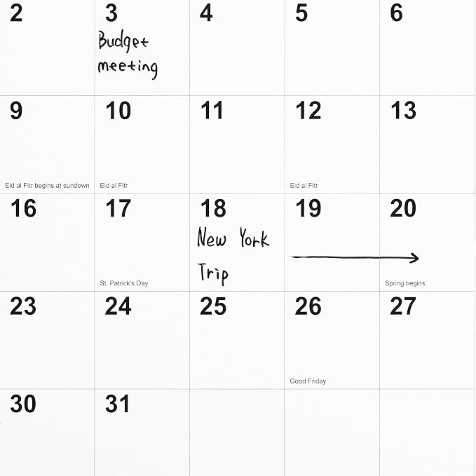 2026-2027 Staples 32" x 48" Academic Yearly Dry Erase Wall Calendar, Reversible - Image 5