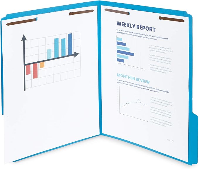 Blue Summit Supplies 50 Fastener File Folders - Image 2