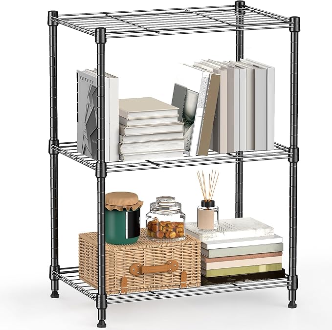 M MZG 450 lbs Steel Storage Shelving 3-Tier Utility Shelving Unit Steel by MEIGAOPLASTICANDMETALHKCOLIMITED