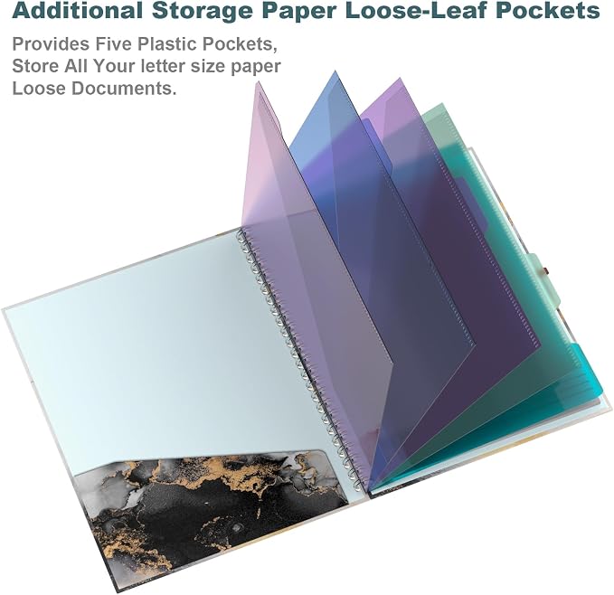 Hongri Clipboard Folio with Refillable Lined Notepad, 8.5 x 11 Folders with - Image 2