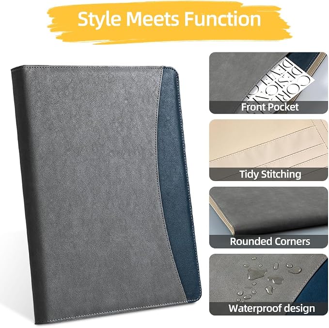 PU Leather A4 Clipboard Portfolio, Resume Padfolio Business Case | Features 25 - Image 4