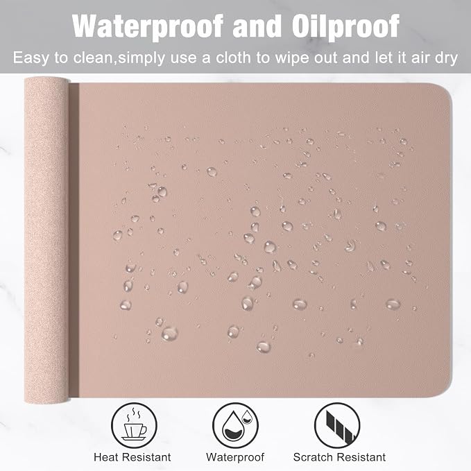 Hsurbtra Desk Pad, XXXL Extended Mouse Pad, Waterproof Desktop Blotter Protector - Image 5