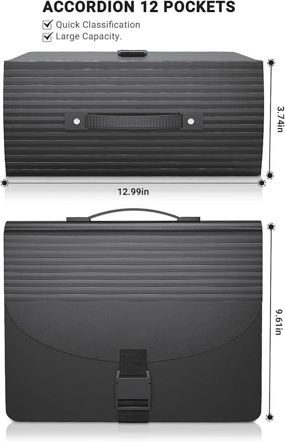 TOPCJ Expanding File Folders, Accordion File Organizer - Image 3