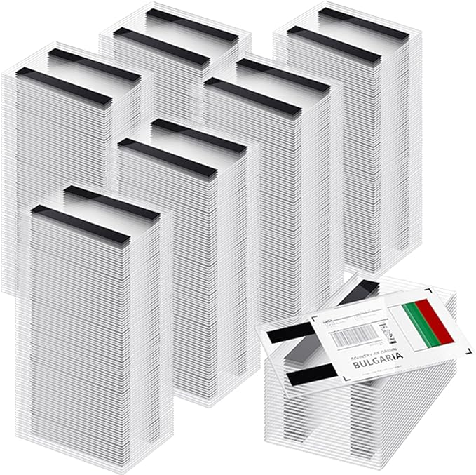 Ctosree 1000 Pcs Magnetic Label Holder 5.5 x 3.5 Inches Pallet Rack Sign Holder by Ctosree