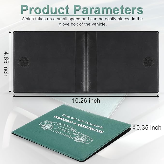 UYYE Car Registration and Insurance Card Holder, Vehicle Glove Box Car Organizer - Image 2