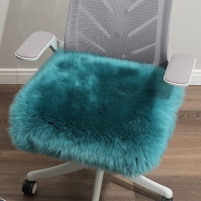 LLB Sheepskin Chair Covers Office Chair Cushion Dining Room Chair Pads Desk by LLB