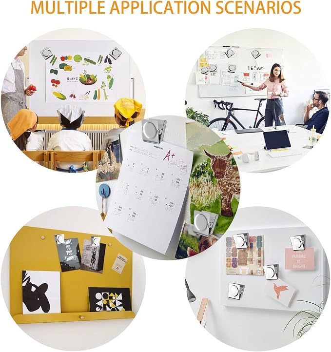 Square Strong Magnetic Clips, 2.3"-6 Pcs, 57 mm, Refrigerator Magnet Clips - Image 6
