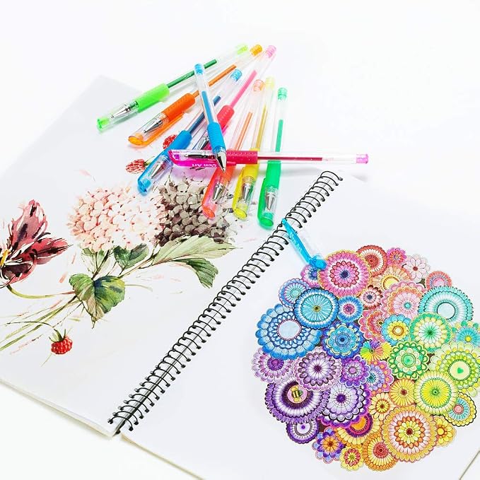Aen Art Glitter Gel Pens Colored Fine Tip Markers - Image 5