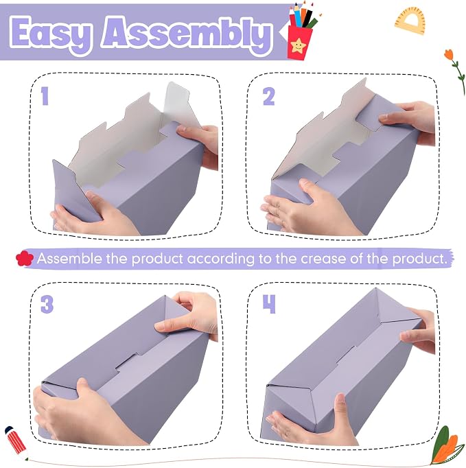 Colarr 48 Pcs Cardboard Magazine Holders 12 Colors Magazine Storage Box - Image 4