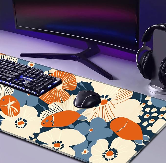 Ladies' Office Desk Cute Petal Keyboard Accessories Game Extended Mouse Pad | - Image 4