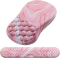 Mouse Pad Wrist Support, Laokiiy 2 in1 Keyboard Wrist Rest+ Ergonomic Mouse Pad by Laokiiy