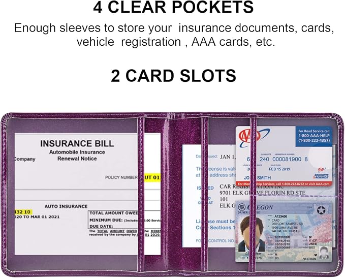 Cacturism Car Registration and Insurance Holder, Vehicle Glove Box Car - Image 2